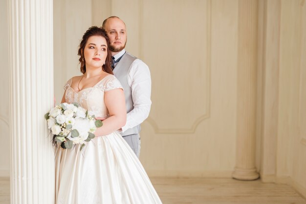 Couple of newlyweds posing