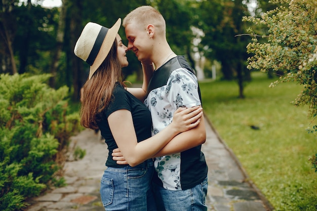 Couple in a park