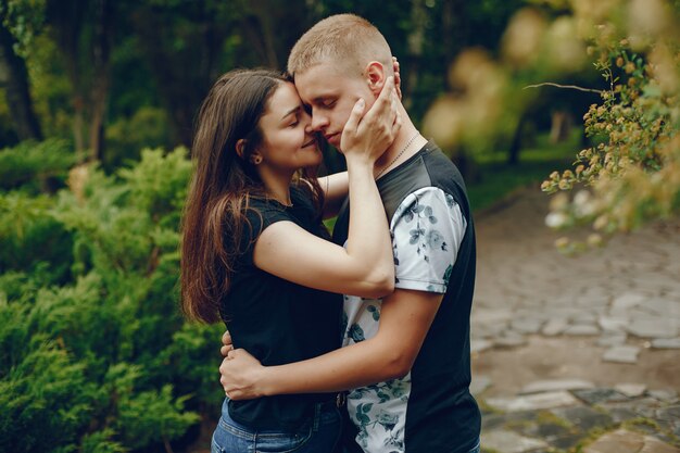 Couple in a park