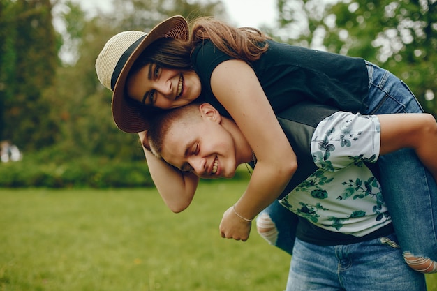 Couple in a park