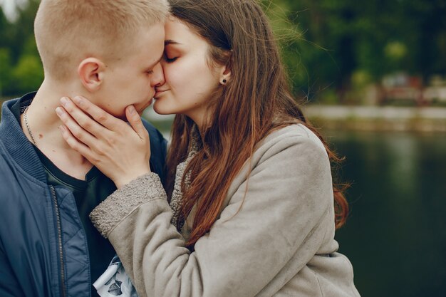 Couple in a park