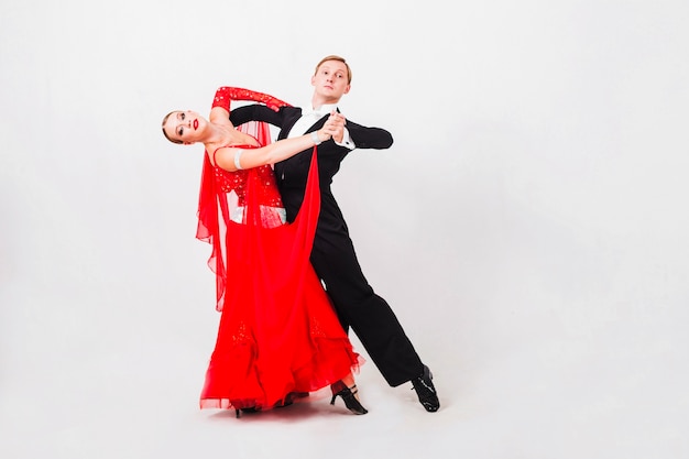 Couple performing ballroom dance