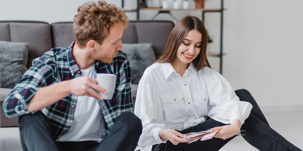 Couple planning on redecorating the house together