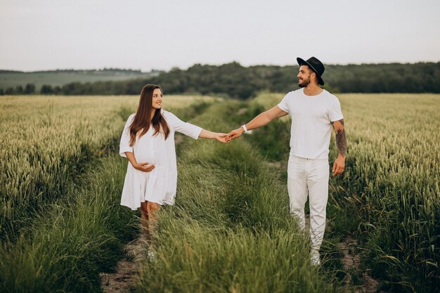 Couple pregnant, waiting for a baby