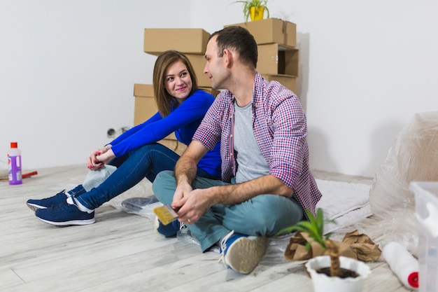 Couple during renovation