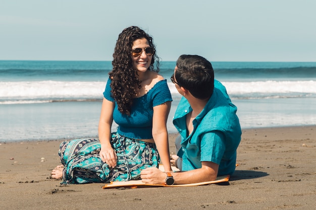 Couple on sea beach