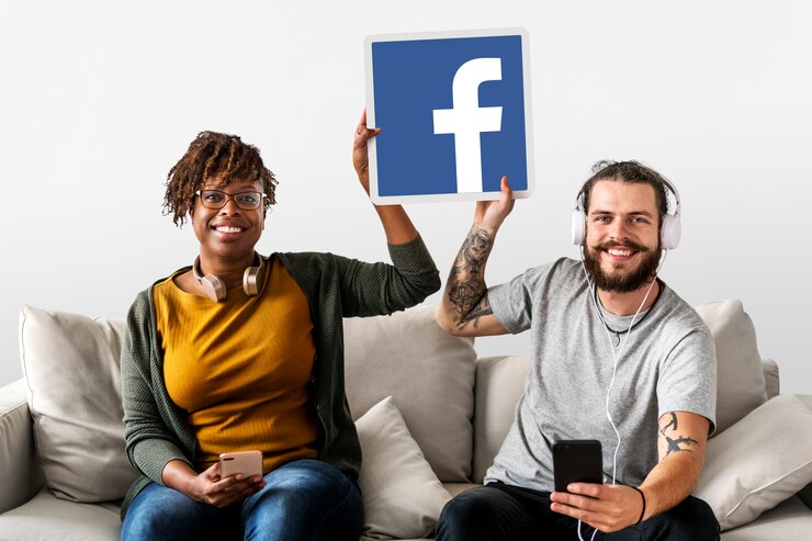 Бесплатный Фотография пара показывает значок facebook