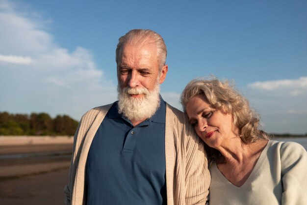 Couple spending time together medium shot