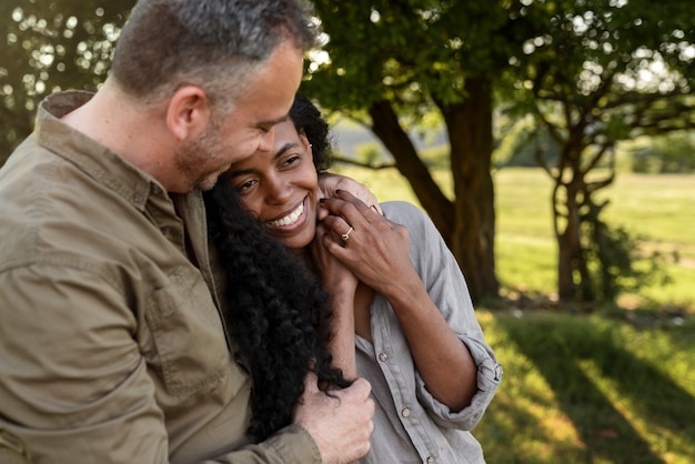 Free photo couple spending time together in nature