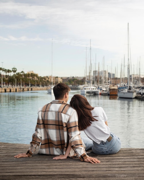 Free photo couple spending time together outdoors