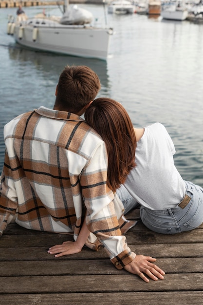 Free photo couple spending time together outdoors