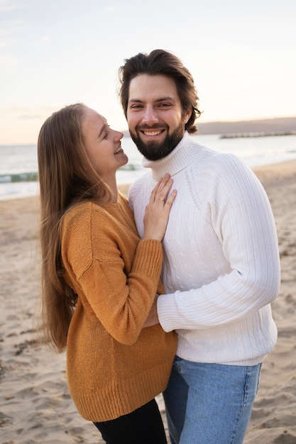 Couple on their family trip