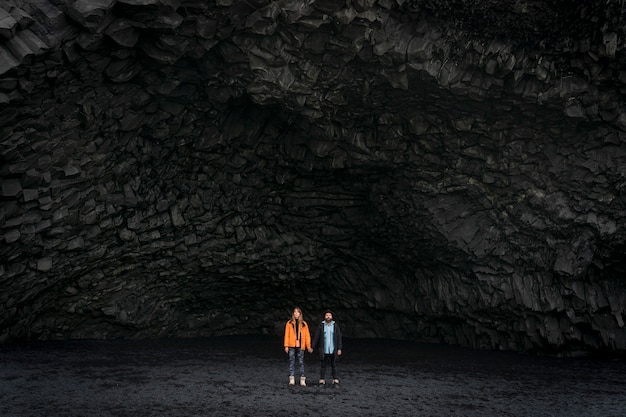 Couple traveling together in country side