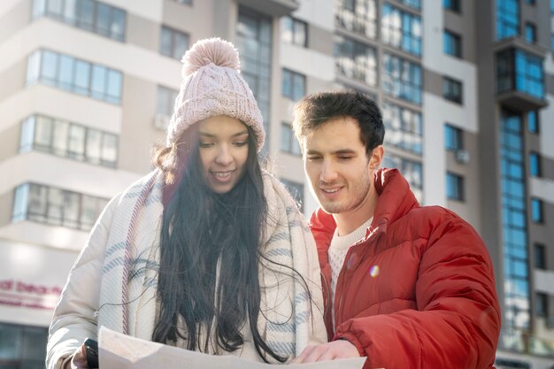 Couple traveling with vaccination passports