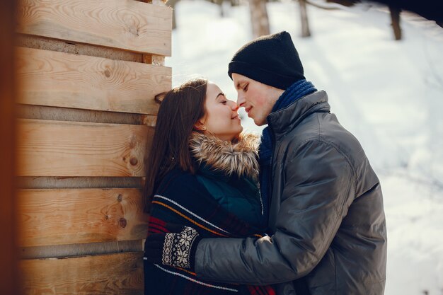 couple in a winter