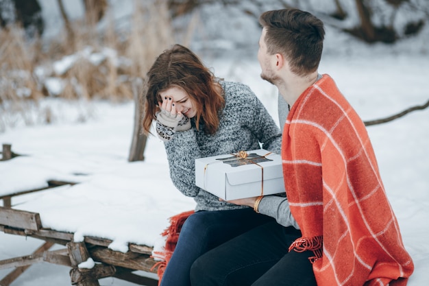 couple in winter