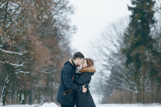 couple in winter