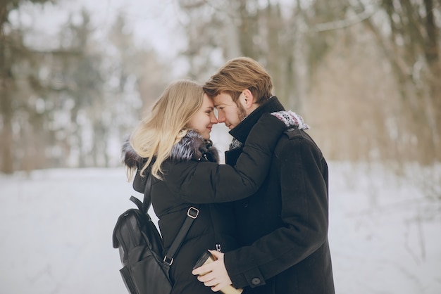 couple in winter