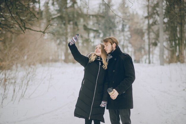 couple in winter