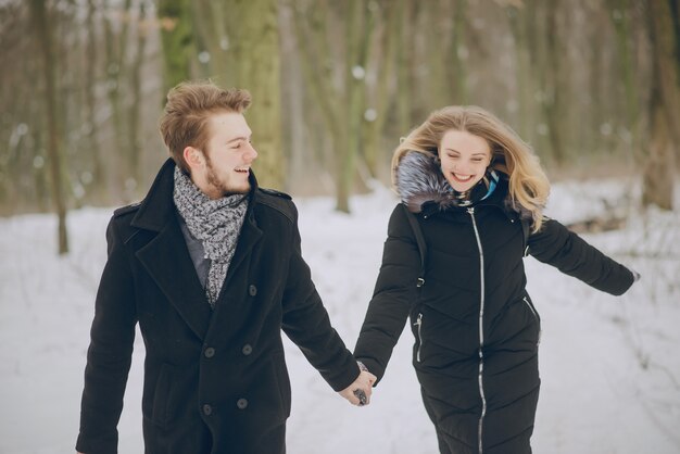 couple in winter