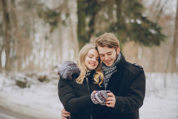 couple in winter