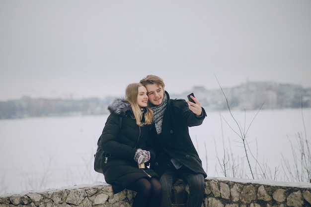 couple in winter