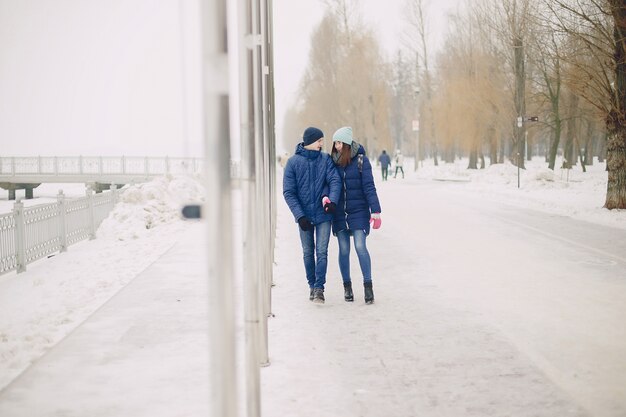 couple in winter