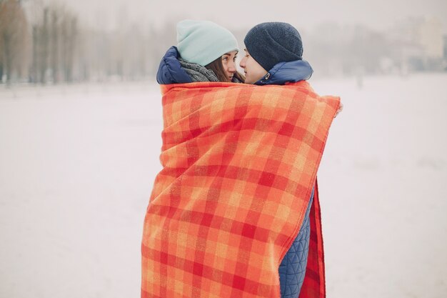 couple in winter