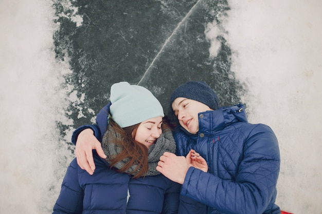 couple in winter