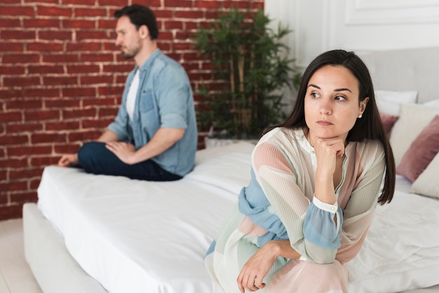 Free photo couple worried for family breakup