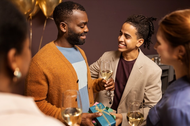 Couples celebrating birthday