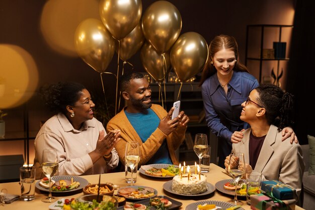 Couples celebrating birthday