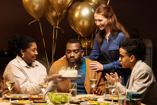 Couples celebrating birthday