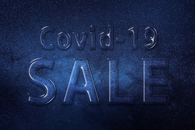 Баннер Covid 19 Sale, сезонная распродажа Covid, космический фон