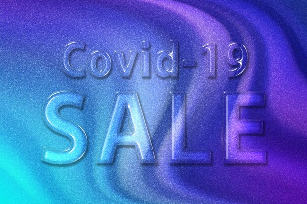 Covid 19 Sale banner, Covid season sale, violet violet blue background