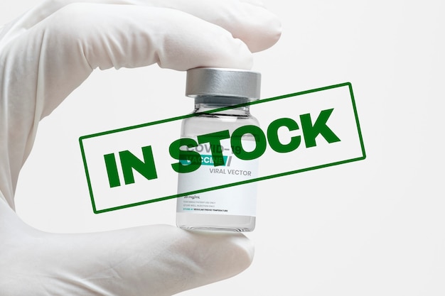 Free photo covid 19 vaccine vial in stock