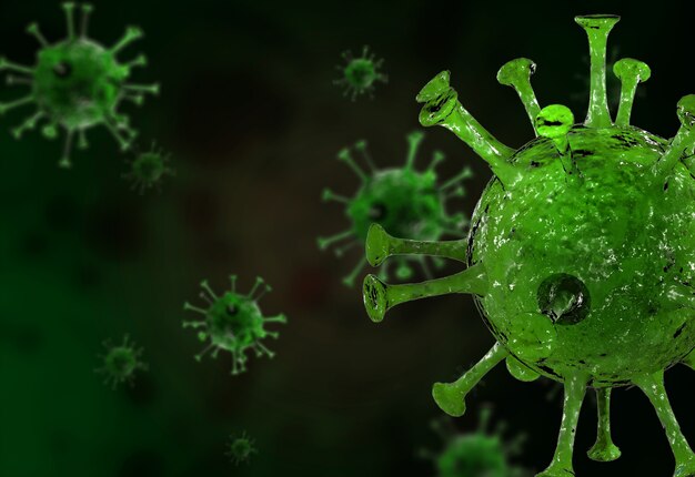 Covid-19new coronavirus, viral disease outbreak, 3d illustration