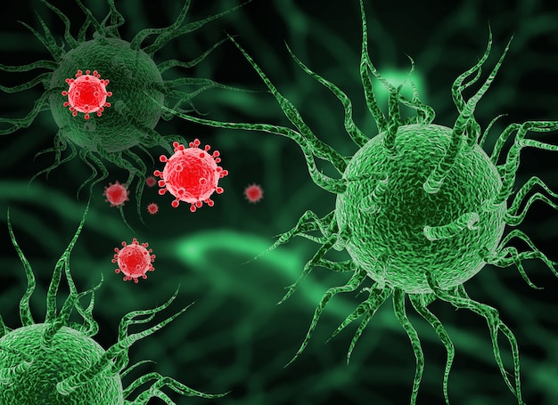 Covid-19new coronavirus, viral disease outbreak, 3d illustration