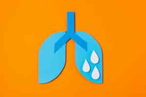 Foto gratuita concetto covid con polmoni di carta
