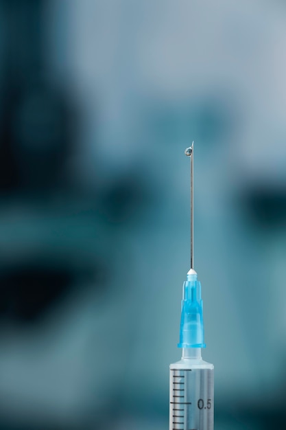 covid still life with vaccine