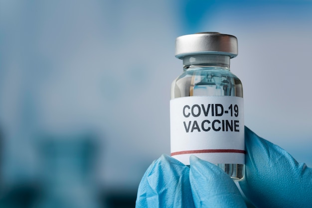 Covid still life with vaccine