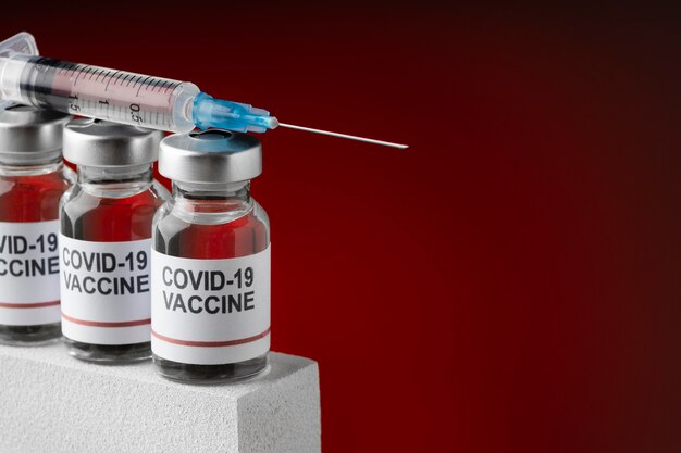 Covid still life with vaccine