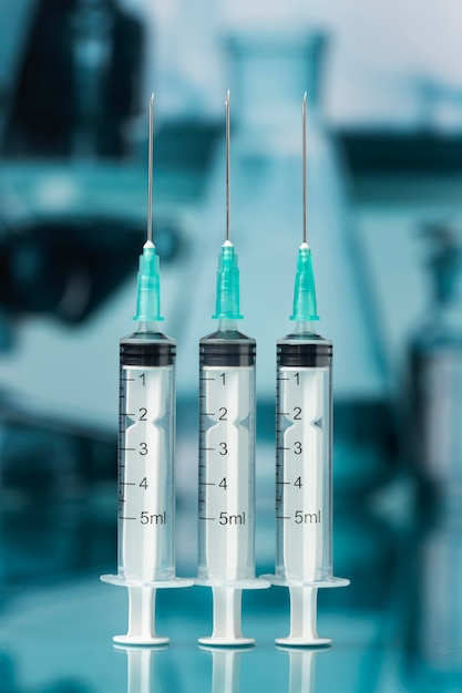 covid still life with vaccine