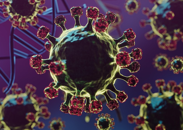 Covid virus 3d modeling