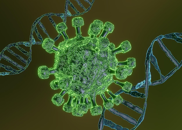 Covid virus 3d modeling