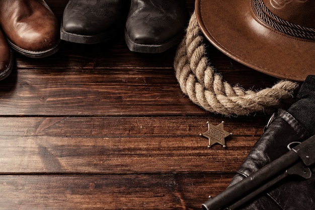 Free photo cowboy background concept