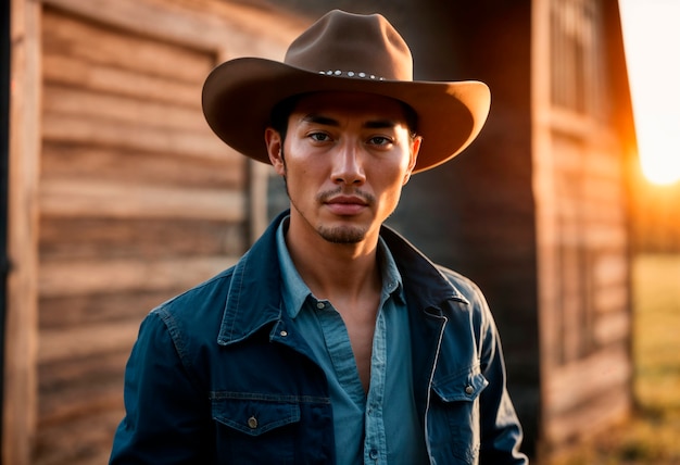 Foto gratuita cowboy in un ambiente fotorealistico