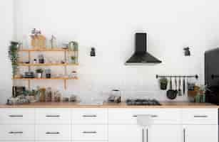 Foto gratuita accogliente interior design della cucina