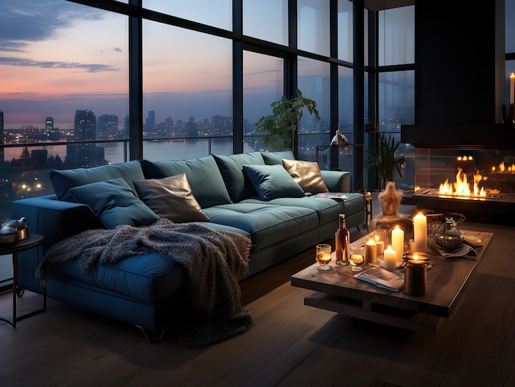 Free Photo cozy and lively home interior design