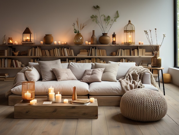 Free photo cozy and lively home interior design